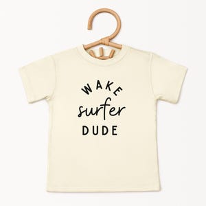 Wake Surfer Dude Toddler Tee, wake surfing, wake boat, wake surf toddler t shirt, lake kids tshirt, lake shirt toddler, wakesurfer shirt