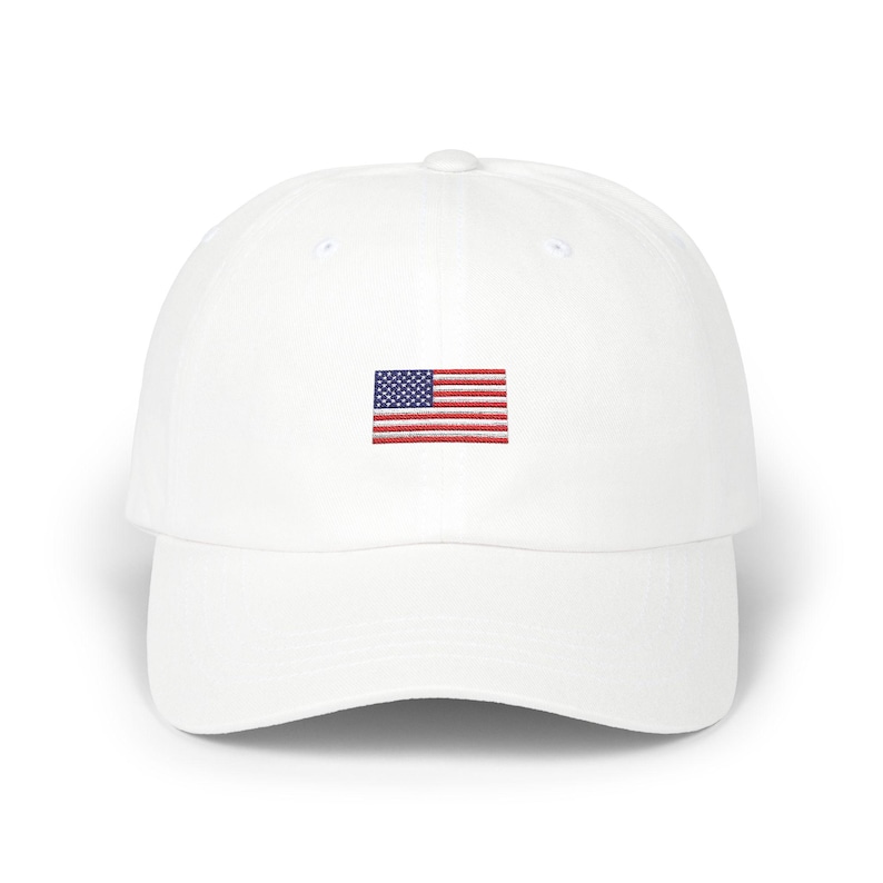 Gorra bordada con la bandera estadounidense, gorra del 4 de julio, gorra bordada, gorra para el día del barco, gorra para el lago, gorra del Día de los Caídos, gorra patriótica, bandera minimalista imagen 2