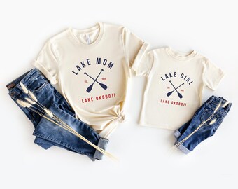 Magliette personalizzate coordinate per la famiglia del lago, maglietta per ragazza del lago, maglietta per tizio del lago, mamma del lago, papà del lago, regali per il weekend del lago, Okoboji, regali a tema lago
