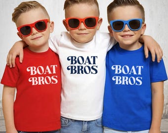 Boot Bros Kleinkind T-Shirt, Jungen Boot T-Shirt, Kinder Bootfahren Shirt, Familienurlaub, See Shirt Kleinkind, See Kinder T-Shirts, Geschenke für Naturliebhaber
