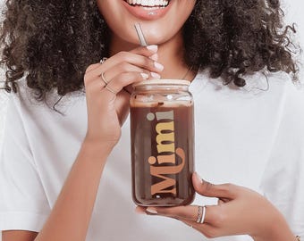 Vaso de cristal Nana, vaso de cristal Mama, vaso de cristal Gigi, vaso Mimi, vaso Gigi, vaso Mimi, vaso de cristal Nana, vaso Gigi Grandma, regalo