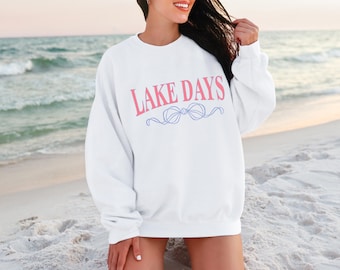 See Tage Bogen Sweatshirt, See Tage Sweatshirt, See Rundhalsausschnitt, See Pullover, See Wochenende Mädchen Reise, See Leben Sweatshirt, Hüttensweatshirt
