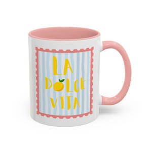 Taza de café La Dolce Vita, taza de café La Dolce Vita, taza inspirada en Italia, taza de limón, regalo para amantes de Italia, taza italiana imagen 6