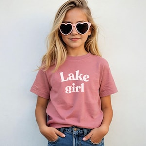 Lake Girl kids t shirt, Lake Days, lake kids t-shirts, lake girl toddler tee, lake shirts for kids, gifts for outdoor kid, kids lake t-shirt