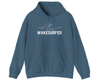 Wake surf Hoodie, Wakesurfing sweatshirt, wakesurfing, wake boat, wake surf, lake surf sweatshirt, gift for wake surfer, wakesurfing hoodie