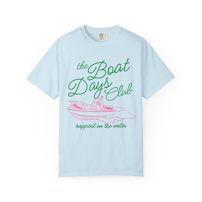 Maglietta "Boat Days" nautica, per weekend in baita sul lago, regalo per uomo, maglietta per appassionati di nautica, abbigliamento per amanti dell'acqua, outfit per gite di pesca, appassionati di vela Chambray
