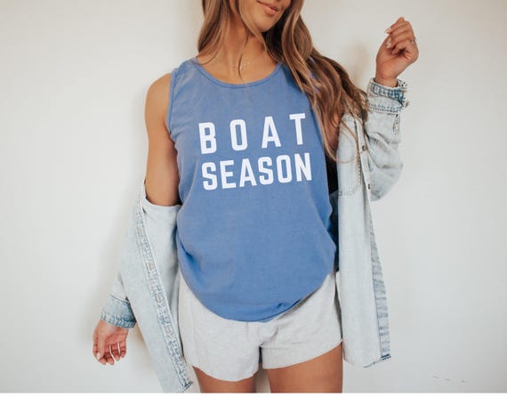 Boat Season Tank/T Shirt/Sweatshirt, boat season, boat days, boat day tank, boat day shirt, boating apparel, lake weekend, cabin sweatshirt