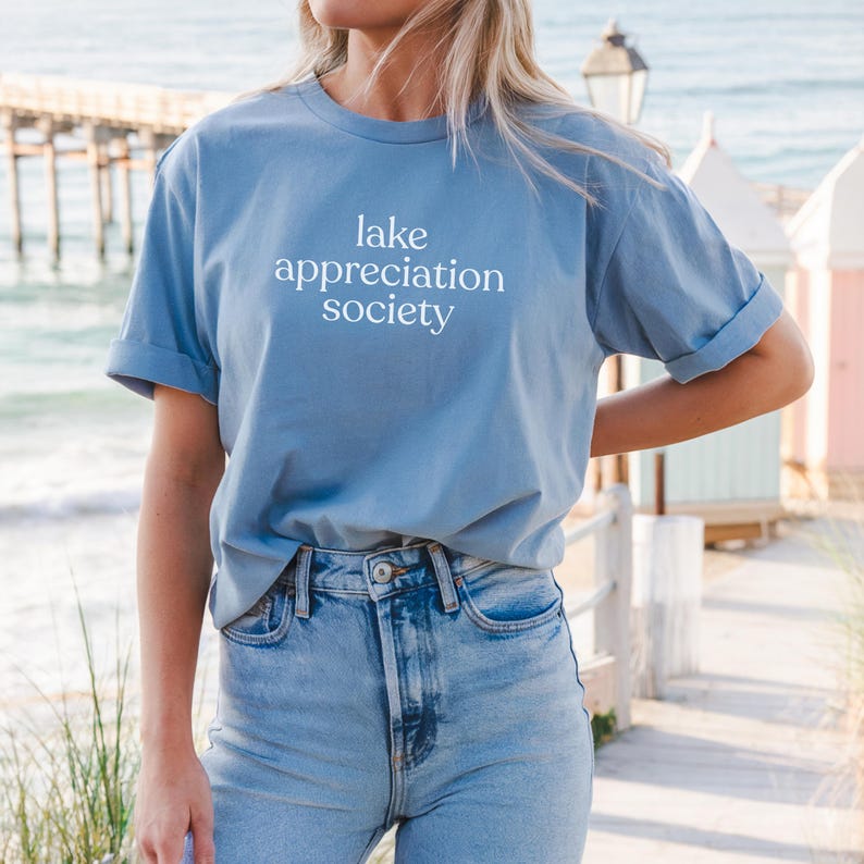lake appreciation society T Shirt, lake weekend girls trip, cabin weekend, wake at the lake, lake girl tshirt, lake days shirt, lake vibes Ice Blue