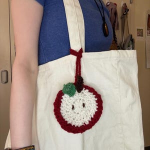 Crochet Apple Pouch For Tote bag | Coin Purse