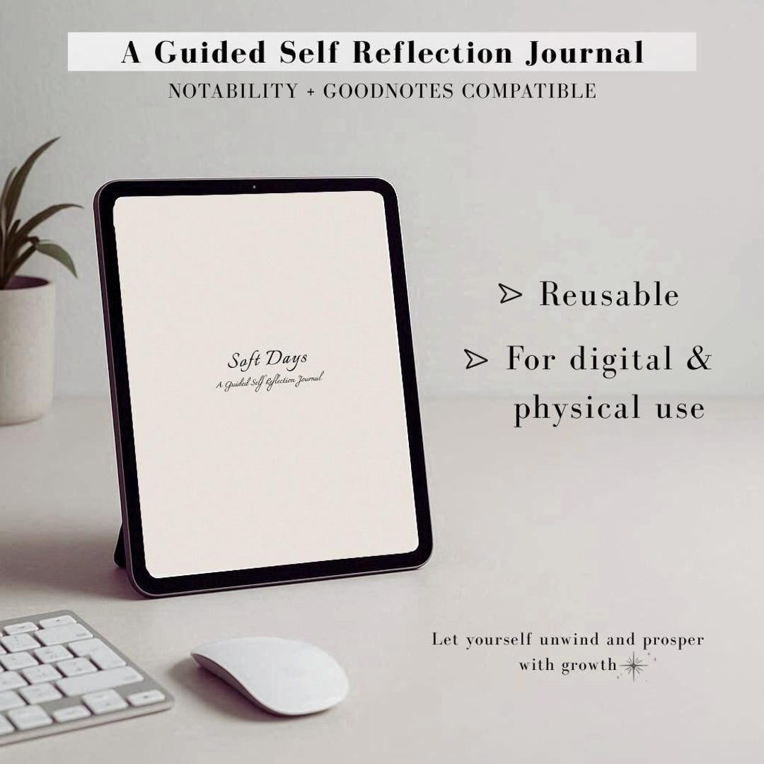 Printable Self Guided Reflection Journal, Instant Download Digital ...