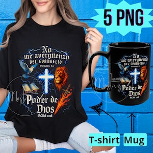 Religious phrases in Spanish, Spanish Bible Verse Christian Shirt, Bible phrases, Christian phrases, Christian sublimation PNG, Mug wrap PNG