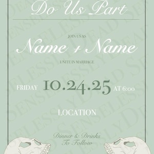 Gothic Skull Wedding Invitation
