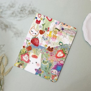Fruit Animal Star Custom2024iPad7/8/9/10 Air Mini3/5/6th Gen Pro11/12.9"Inch Cover Flip Book Case Pencil Holder Auto Wake/Sleep Gift for Her
