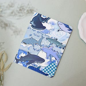 Various Cartoon Shark 2024iPad7/8/9/10 Air Mini3/5/6th Gen Pro11/12.9"Inch Cover Flip Book Case Pencil Holder Auto Wake/Sleep Gift for Her