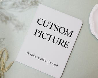 Custom Photo Print 2024iPad7/8/9/10 Air Mini3/5/6th Gen Pro11/12.9"Inch Cover Flip Book Case Pencil Holder Auto Wake/Sleep Gift for Her