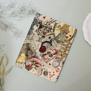 Alice Collage Custom 2024iPad7/8/9/10 Air Mini3/5/6th Gen Pro11/12.9"Inch Cover Flip Book Case Pencil Holder Auto Wake/Sleep Gift for Her