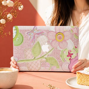 Patchwork Flower Name Personalized Macbook Sleeve for Air 11, Pro16 Inch Case, Ret 12/13/15 Handmade Laptop Cover Cases, 2018-2025 Air A2941