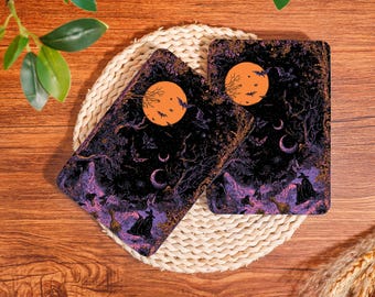 Gothic Bat Witch Kindle/Kobo Case:Magnetic Silk Leather Cover,Kobo Clara,Girlish heart Cover with Handstrape,Auto Wake/Sleep,Book Lover Gift