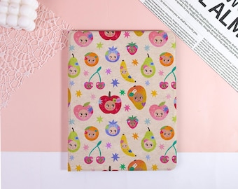 Fruit Doll Pattern iPad Case For iPad Air 7/6/5,iPad A16/11/10/9,iPad Pro 2024 2022 11"13,iPad Mini 7/6th,Auto Wake/Sleep,CustomGift for her
