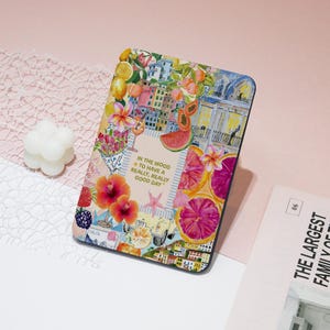 Summer Mood Art Kindle Case Paperwhite 11/12th Gen 7 Auto Wake/Sleep Kindle Cover Colorsoft Kindle 11th 2024 Personalized Case Bookish Gift