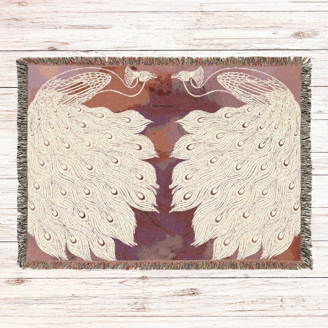 Peacock Dreams Woven Blanket