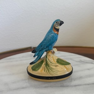 Vintage Hand-Painted Limoges Parrot Trinket Box | French Porcelain Box | Limoges France | Collectible Limoges Box | Vintage Bird Figurine