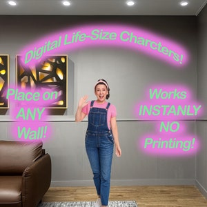 ¡Experiencia digital de la Sra. Rachel en tamaño real! ¡Accesorio fotográfico y decoración de cumpleaños! ¡Colóquelo instantáneamente en CUALQUIER PARED para tomarse una foto!