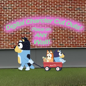 Life-Size Digital Bluey Experience! Photo Prop and Birthday Decor! Instantly place on ANY WALL for Photo Opportunity!