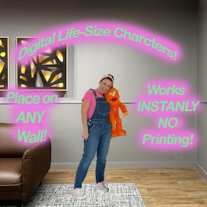 ¡Experiencia digital de la Sra. Rachel en tamaño real! ¡Accesorio fotográfico y decoración de cumpleaños! ¡Colóquelo instantáneamente en CUALQUIER PARED para tomarse una foto!