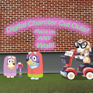 Life-Size Digital Bluey Experience! Photo Prop and Birthday Decor! Instantly place on ANY WALL for Photo Opportunity!