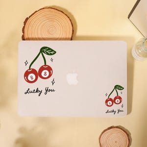 The EIGHT Cherry Ball MacBook Case Cover for Air 13 15 Mac, M1 M2 Air 13 A2681,A2337, A2338, Pro 13 14 15 16, 2022 2021 2020 Mac Case