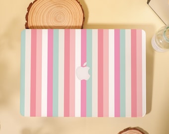 Rainbow Color Stripes MacBook Case Cover for Air 13 15 Mac, M1 M2 Air 13 A2681,A2337, A2338, Pro 13 14 15 16, 2022 2021 2020 Laptop Case
