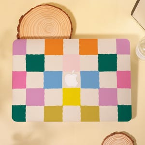 Custom Color Plaid Style MacBook Case Cover for Air 13 15 Mac, M1 M2 Air 13 A2681,A2337, A2338, Pro 13 14 15 16, 2022 2021 2020 Mac Case