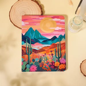 Abstract Art Sunset iPad Case With Pencil Holder Cover for 2025 Air 7/6/5/4/3th 13&quot; iPad 11/10 Gen A16 10.9&quot;11&quot; iPad Pro 12.9 Inch Mini 6/7