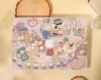Étui MacBook Air 15 créatif mignon avec motif pose de chiot