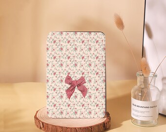 Rote Rosen Muster Rot Tartan Schleife Individuelle Kindle Hülle Paperwhite 12th 7" Paperwhite 11th 6.8'' Kindle 11/12th Paperwhite 5/6/7th Cover 2025