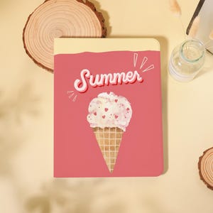 Ice Cream Pattern iPad Case With Pencil Holder Cover for 2025 Air 7/6/5/4/3th 13&quot; iPad 11/10 Gen A16 10.9&quot;11&quot; iPad Pro 12.9 Inch Mini 6/7