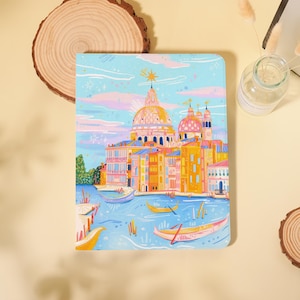 Venetian Water Party iPad Case With Pencil Holder Cover for 2025 Air 7/6/5/4/3th 13&quot; iPad 11/10 Gen A16 10.9&quot;11&quot; iPad Pro 12.9 Inch Mini 6/7