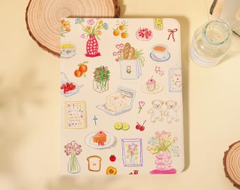Freizeit Leben Sticker iPad Hülle mit Bleistifthalter Cover für 2026 Air 7/6/5/4/3th 13"ipad 11/10 Gen A16 10.9"11"iPad Pro 12.9" Mini 6/7."