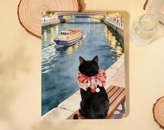 Kreativ die entzückende Katzen-Rücken-Muster iPad Hülle mit Stifthalter Abdeckung für 2025 Air 7