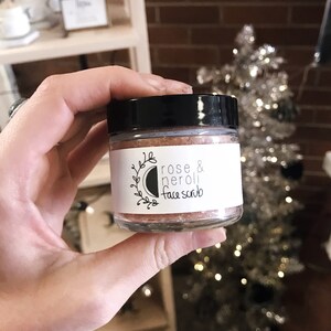 Rose & Neroli Face Scrub // All Natural // Organic // Vegan image 4