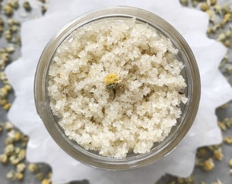 Organic Honey + Chamomile Sugar Scrub // All Natural // Vegan