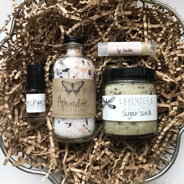 Organic Spa Gift Set // Medium // All Natural // Bath Set