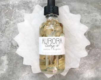 Organic Aurora Body Oil Jasmine + Magnolia All Natural Vegan