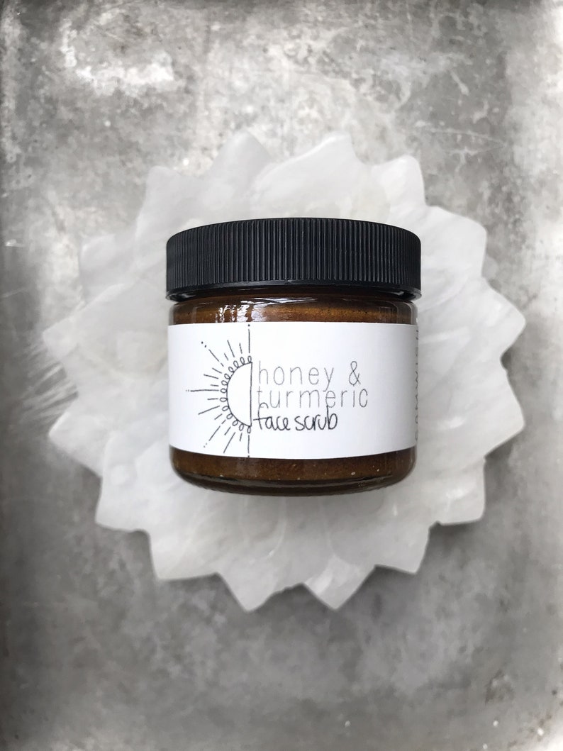Honey & Turmeric Face Scrub // All Natural // Organic image 3