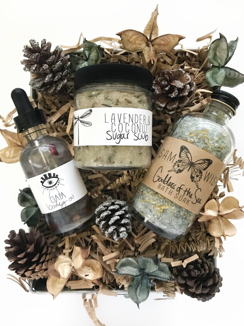 Organic Bath Time Trio // Gift Set // Spa // All Natural // // | Etsy