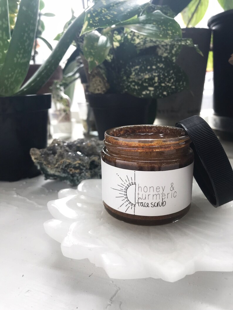 Honey & Turmeric Face Scrub // All Natural // Organic image 5