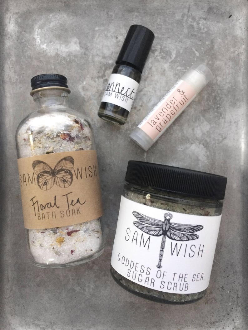 Organic Spa Gift Set // Medium // All Natural // Bath Set Etsy