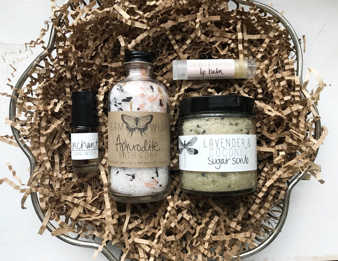 Organic Spa Gift Set // Medium // All Natural // Bath Set Etsy