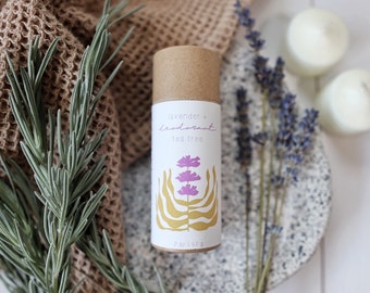 Organic Lavender & Tea Tree Deodorant Aluminum-Free All Natural